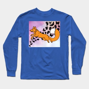 Sweet Retro Vintage Cartoon Fox Long Sleeve T-Shirt